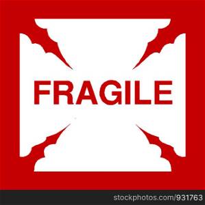 fragile glass - logistics vector icon