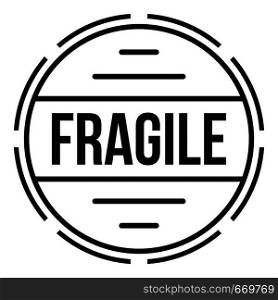 Fragile logo. Simple illustration of fragile vector logo for web. Fragile logo, simple style.