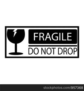 fragile logo vector