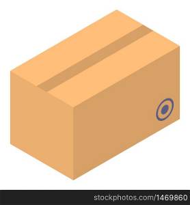 Fragile parcel icon. Isometric of fragile parcel vector icon for web design isolated on white background. Fragile parcel icon, isometric style
