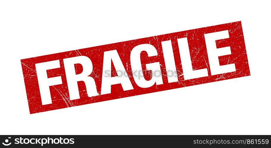 Fragile Stamp Grunge Texture Vector Illustration