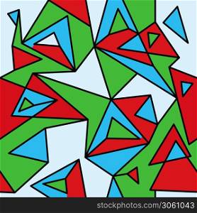 Fragment of geometric cubism, Abstract seamless pattern 2.2.
