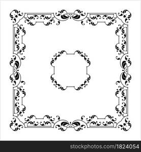 Frame Border Decorative Design Vector Art Illustration