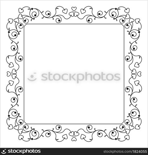 Frame Border Decorative Design Vector Art Illustration