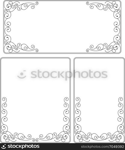 Frame Border Decorative Design Vector Art Illustration