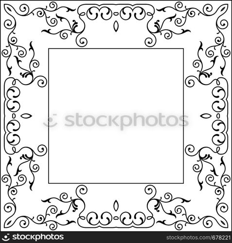 Frame Border Design Vector Art Illustration