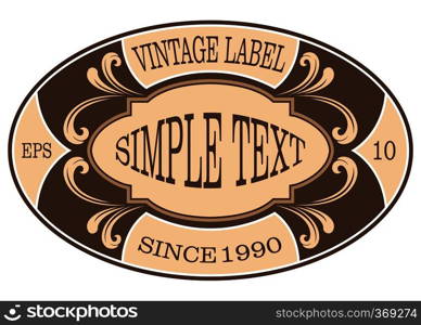 frame border vintage label or poster retro design vector