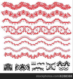 Frame Elements Set - different lace and ornamental borders