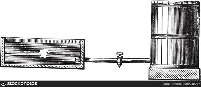 Frame for color prone to oxidize easily, vintage engraved illustration. Industrial encyclopedia E.-O. Lami - 1875.