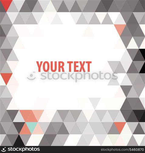 Frame for text made of colorful triangles background