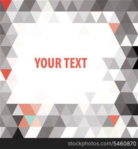 Frame for text made of colorful triangles background