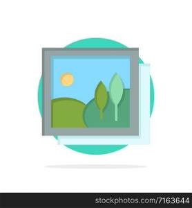 Frame, Gallery, Image, Picture Abstract Circle Background Flat color Icon