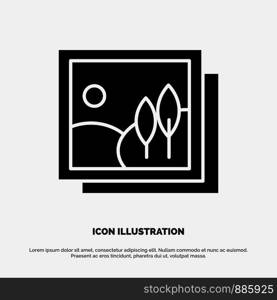 Frame, Gallery, Image, Picture Solid Black Glyph Icon