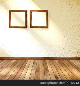 Frame hanging on wall interior template. EPS 10 vector. Frame hanging on wall interior template. EPS 10