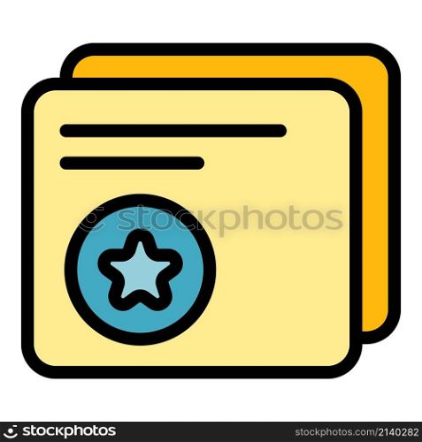 Frame interface icon. Outline Frame interface vector icon color flat isolated. Frame interface icon color outline vector