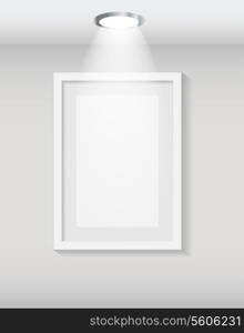 Frame on Wall for Your Text and Images, Vector Illustration.