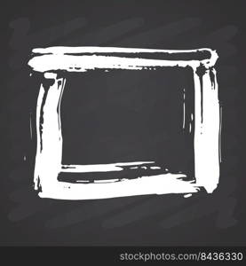 Frame or text box, grunge textured hand drawn elements set, vector illustration on chalkboard background.. Frame or text box, grunge textured hand drawn elements set, vector illustration on chalkboard background