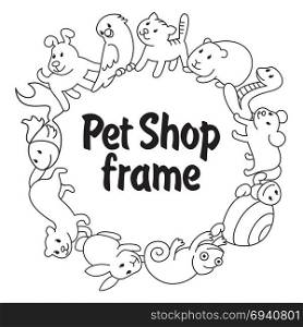 Frame Pet shop, types of pets