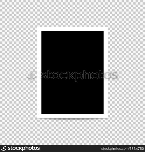 Frame photo realistic blank isolated background. Vector illustration EPS 10
