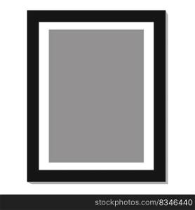 Frame photo square a4 picture black isolated, painting border gallery
