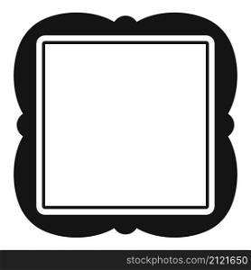 Frame square icon simple vector. Picture photo. Wall art. Frame square icon simple vector. Picture photo