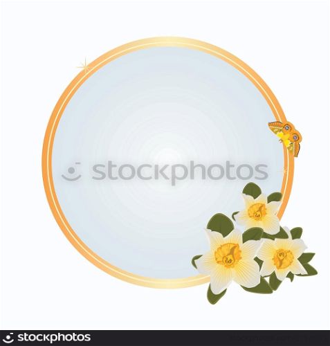 Frame with garden flowers