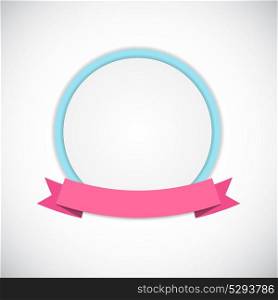 Frame with Ribbon. Isolated Vector Illustration. EPS10. Frame with Ribbon. Vector Illustration