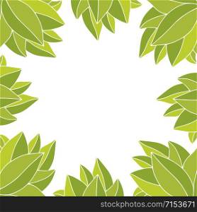 Frame with tropical leaves. Floral background design. Frame with tropical leaves. Floral background design.