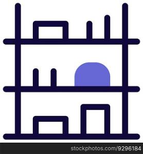 Frameless shelves for organizing decor pieces