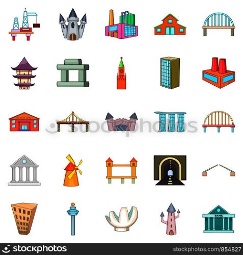 Framework icons set. Cartoon set of 25 framework vector icons for web isolated on white background. Framework icons set, cartoon style