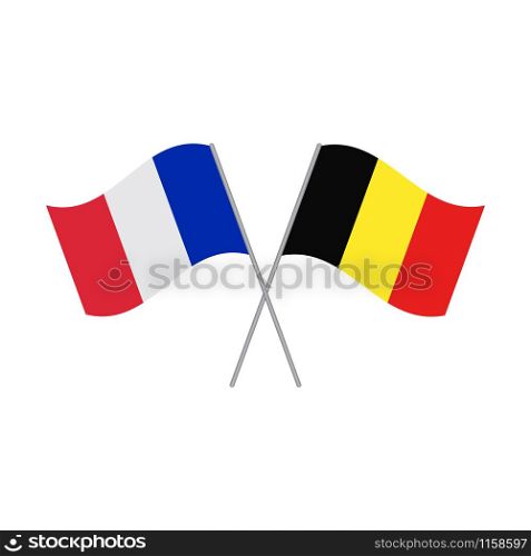 France and Germany flags vector isolated on white background