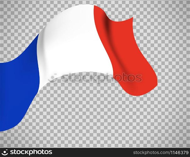 France flag icon on transparent background. Vector illustration. France flag on transparent background