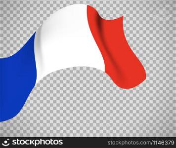 France flag icon on transparent background. Vector illustration. France flag on transparent background