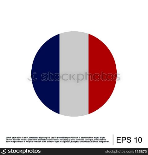France Flag Icon Template