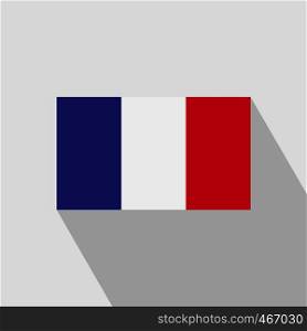 France flag Long Shadow design vector