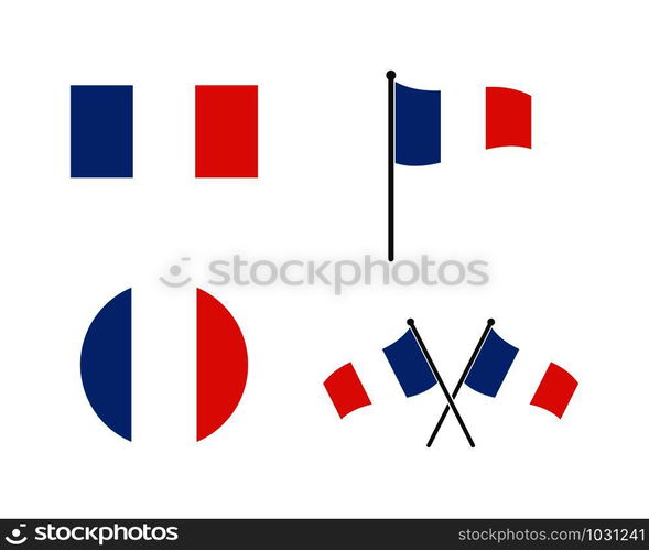 france flag vector illustration design template