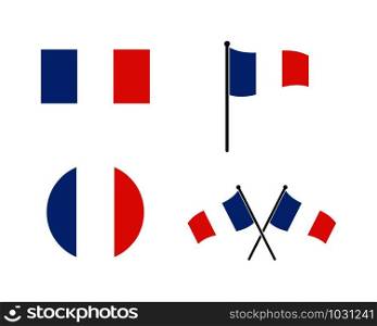 france flag vector illustration design template