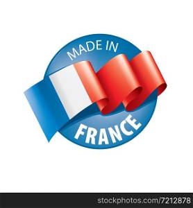 France flag, vector illustration on a white background. France flag, vector illustration on a white background.