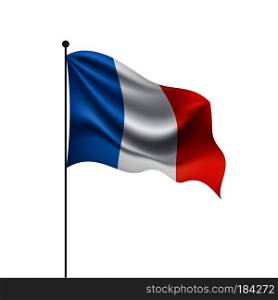 France flag, vector illustration on a white background. France flag, vector illustration