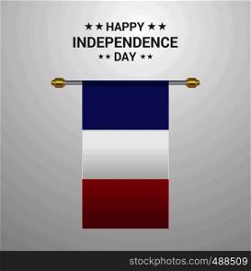 France Independence day hanging flag background