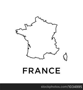 France map icon design trendy