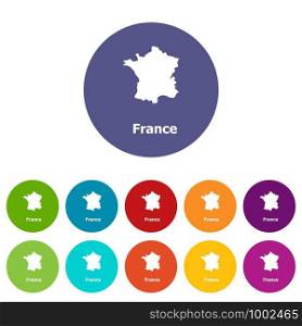 France map icon. Simple illustration of france map vector icon for web. France map icon, simple style