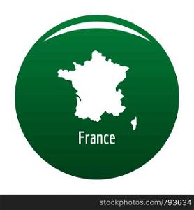 France map in black. Simple illustration of France map vector isolated on white background. France map in black vector simple