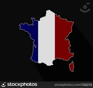 france map with flag