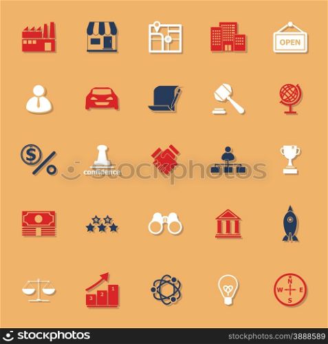 Franchise classic color icons with shadow, stock vector