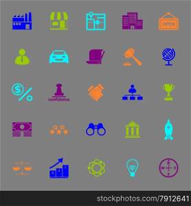 Franchise color icons on gray background, stock vector