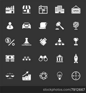 Franchise icons on gray background, stock vector