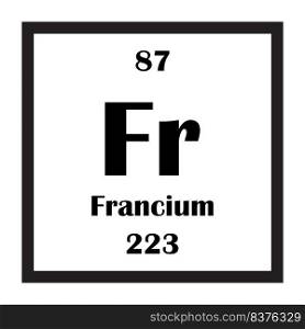 Francium chemical element icon vector illustration design