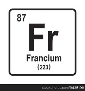 Francium Element icon,vector illustration symbol template
