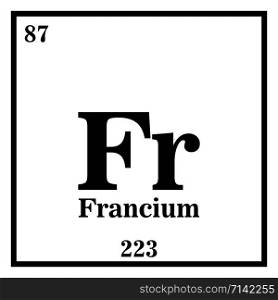 Francium Periodic Table of the Elements Vector illustration eps 10.. Francium Periodic Table of the Elements Vector illustration eps 10